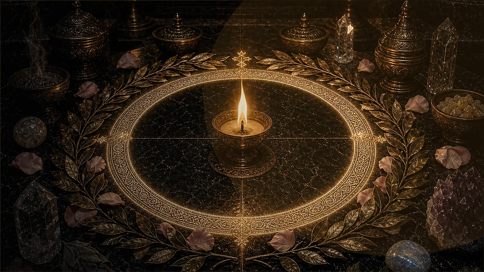 Templo escuro como imagem de estudo e fonte