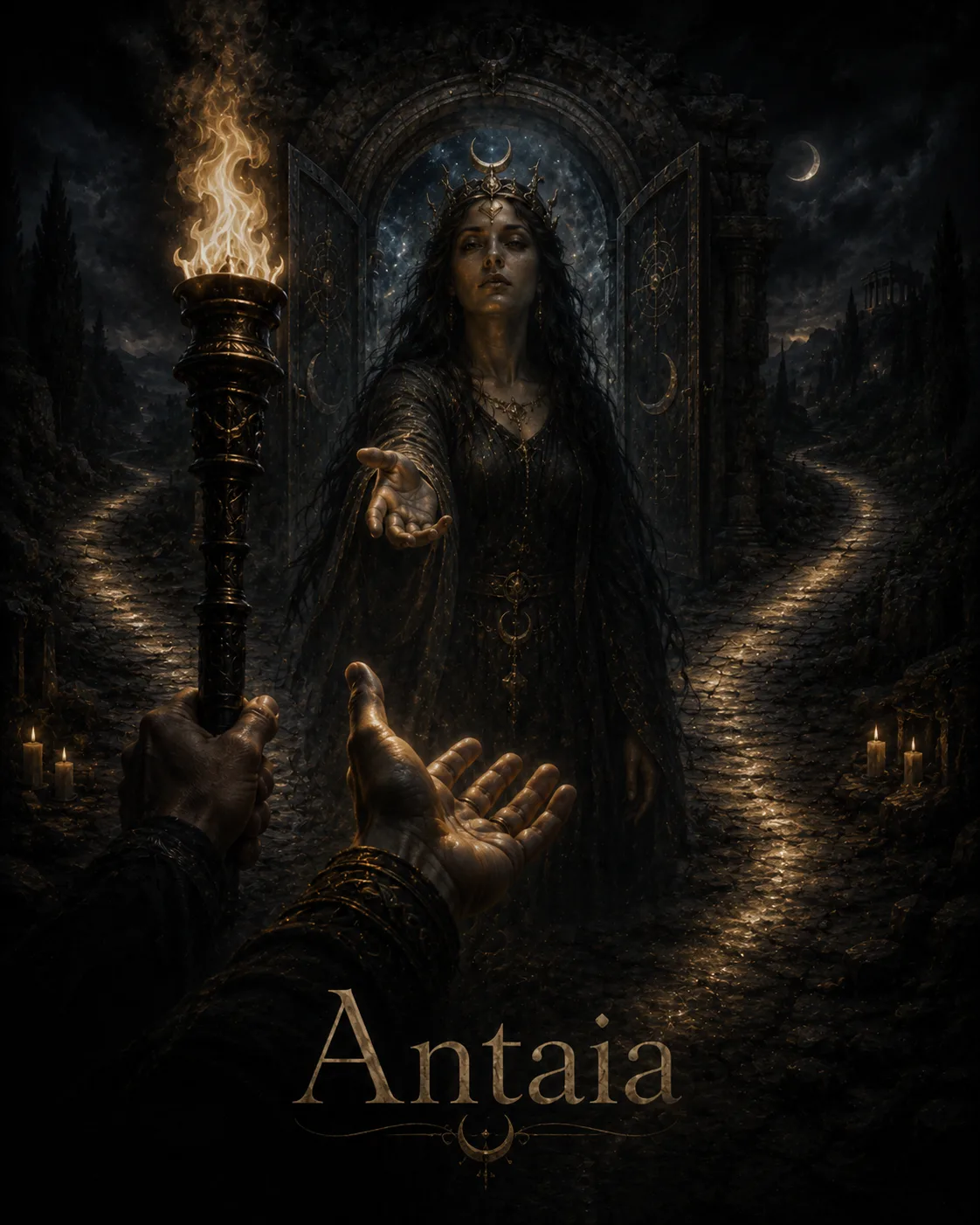 Imagem ritual do epíteto Antaia