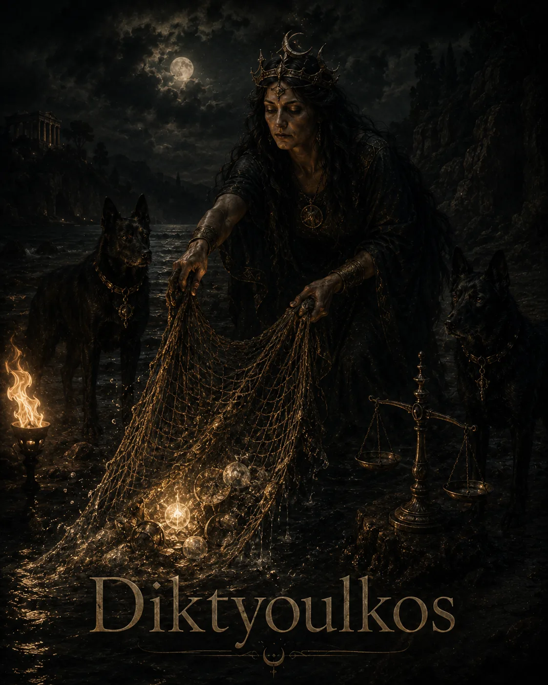 Imagem ritual do epíteto Diktyoulkos