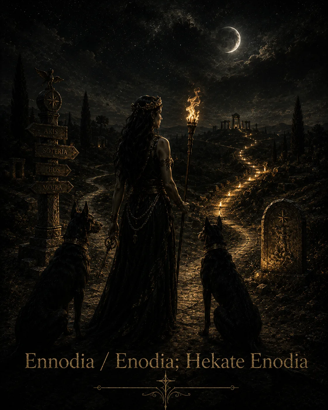 Imagem ritual do epíteto Ennodia / Enodia; Hekate Enodia