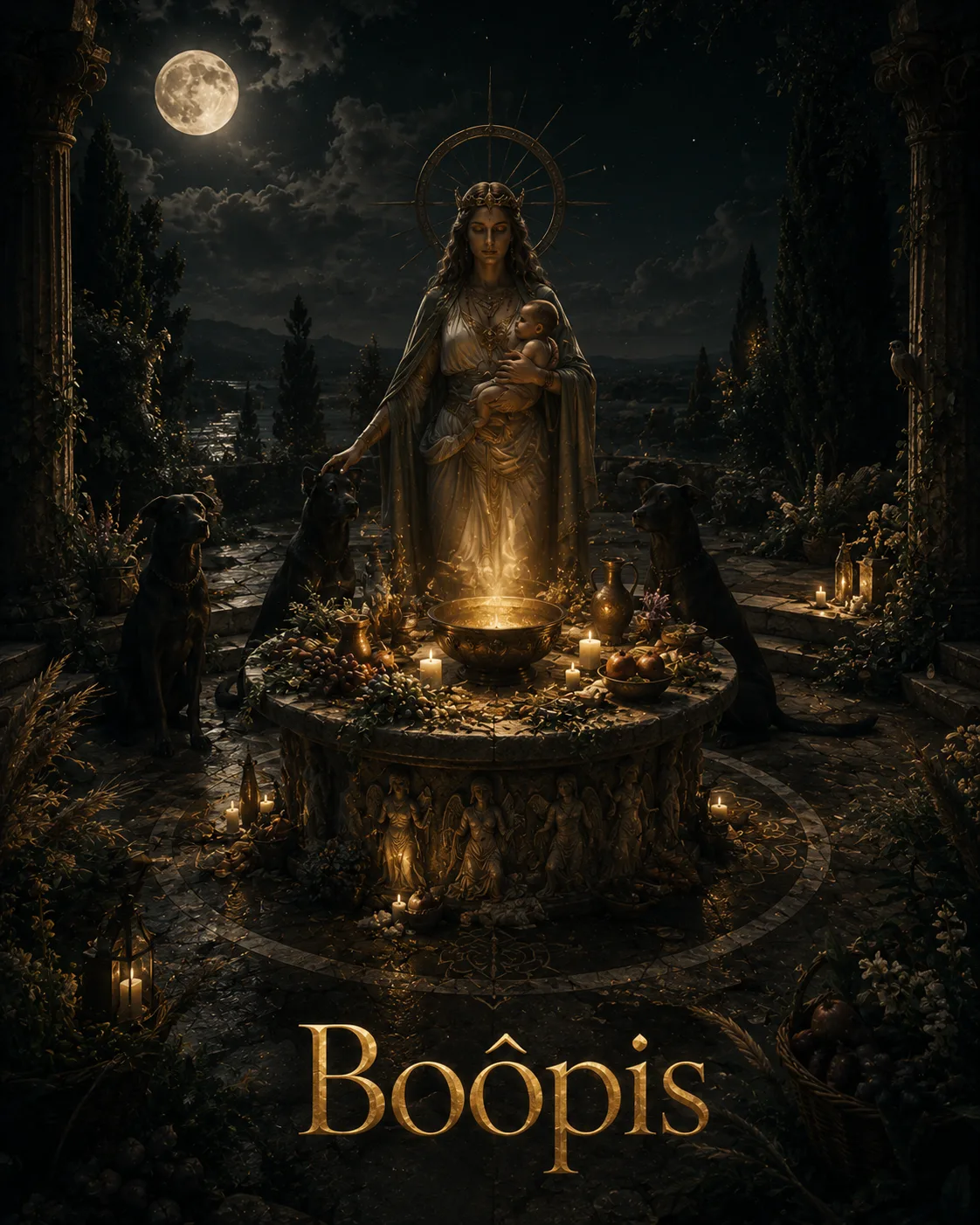 Imagem ritual do epíteto Boôpis