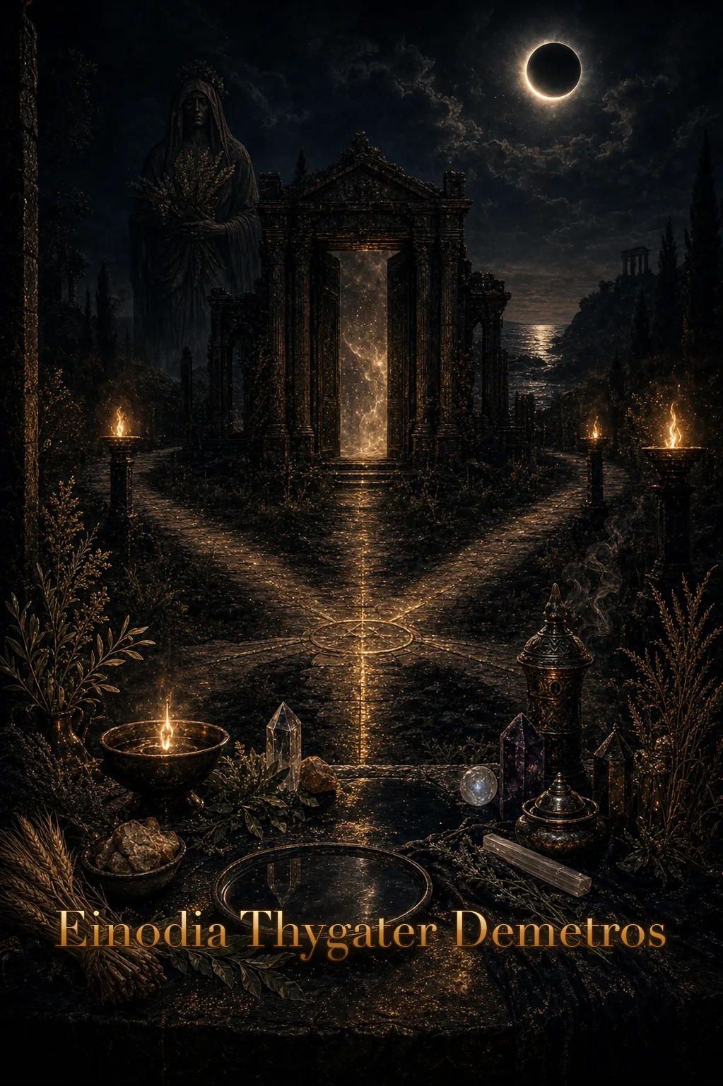 Imagem ritual do epíteto Einodia Thygater Demetros