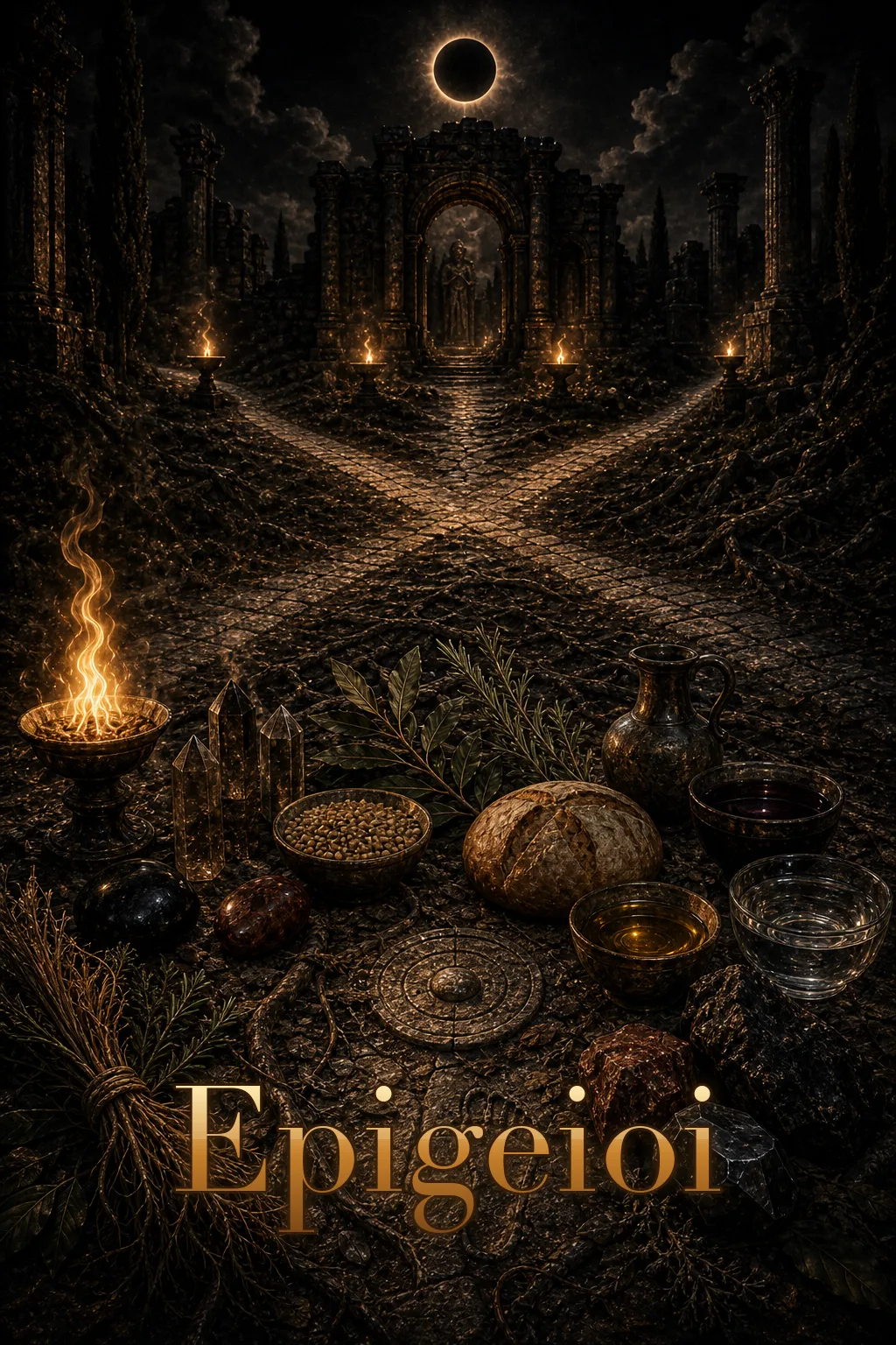 Imagem ritual do epíteto Epigeioi