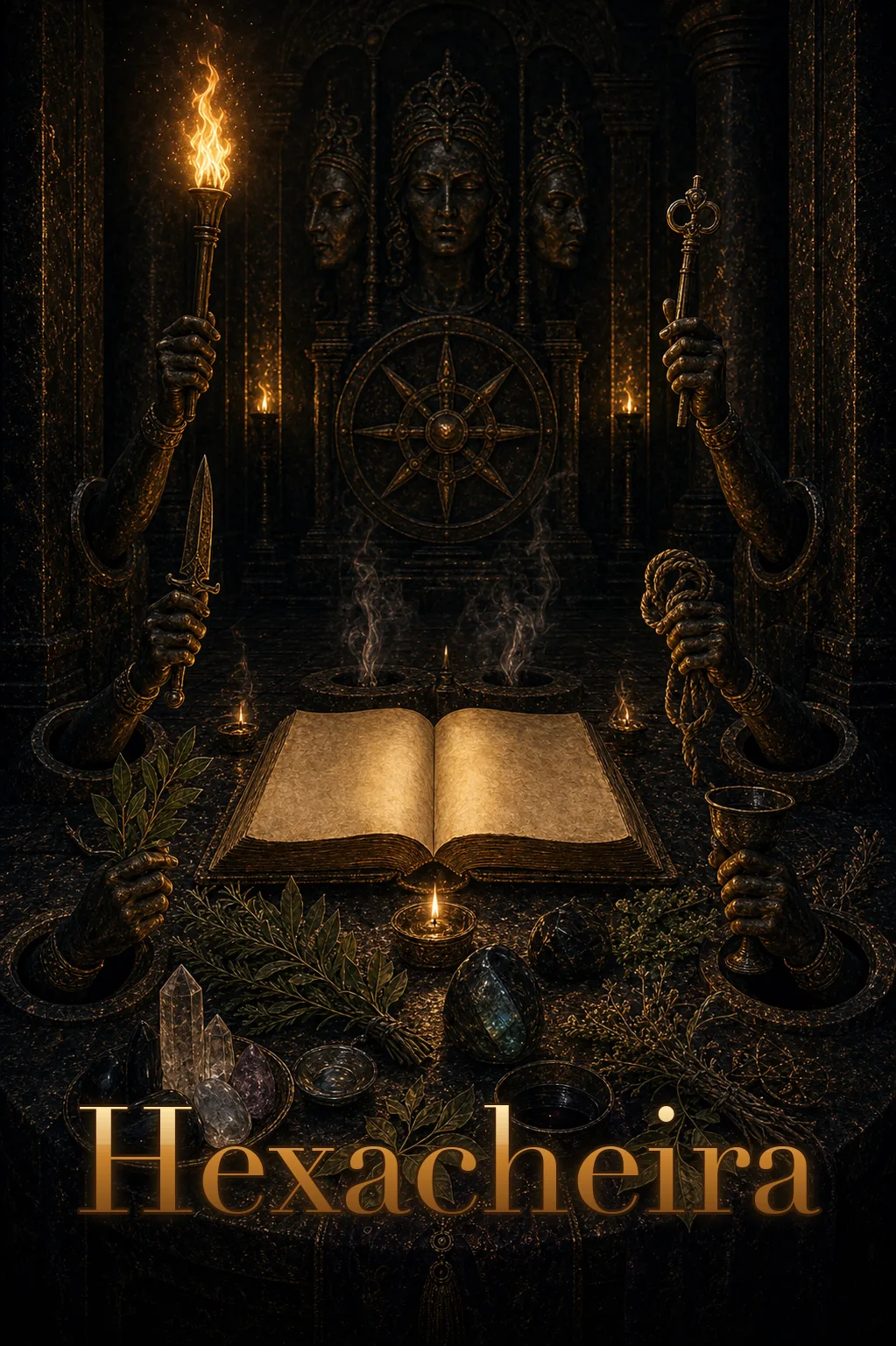 Imagem ritual do epíteto Hexacheira