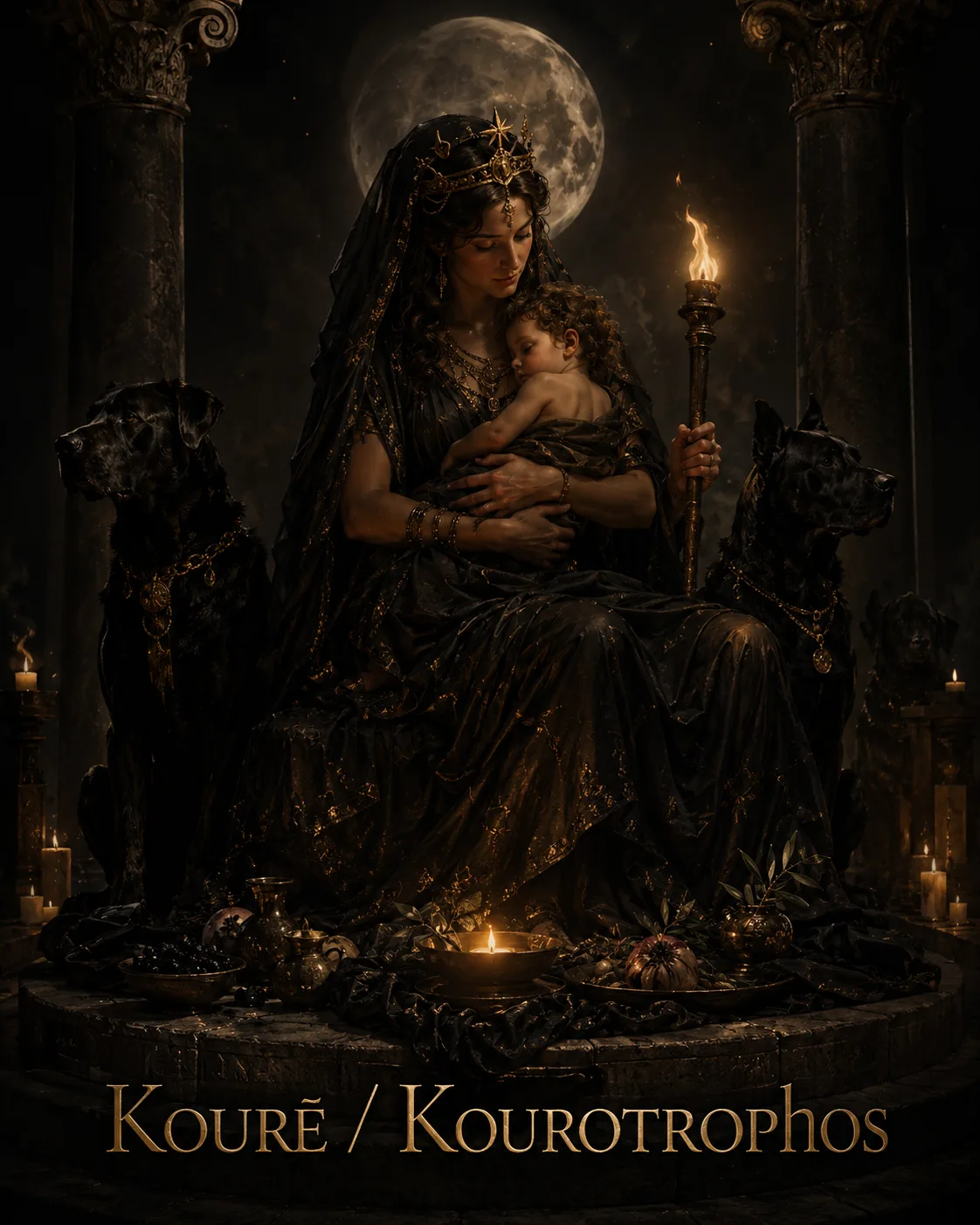 Imagem ritual do epíteto Kourē / Kourotrophos