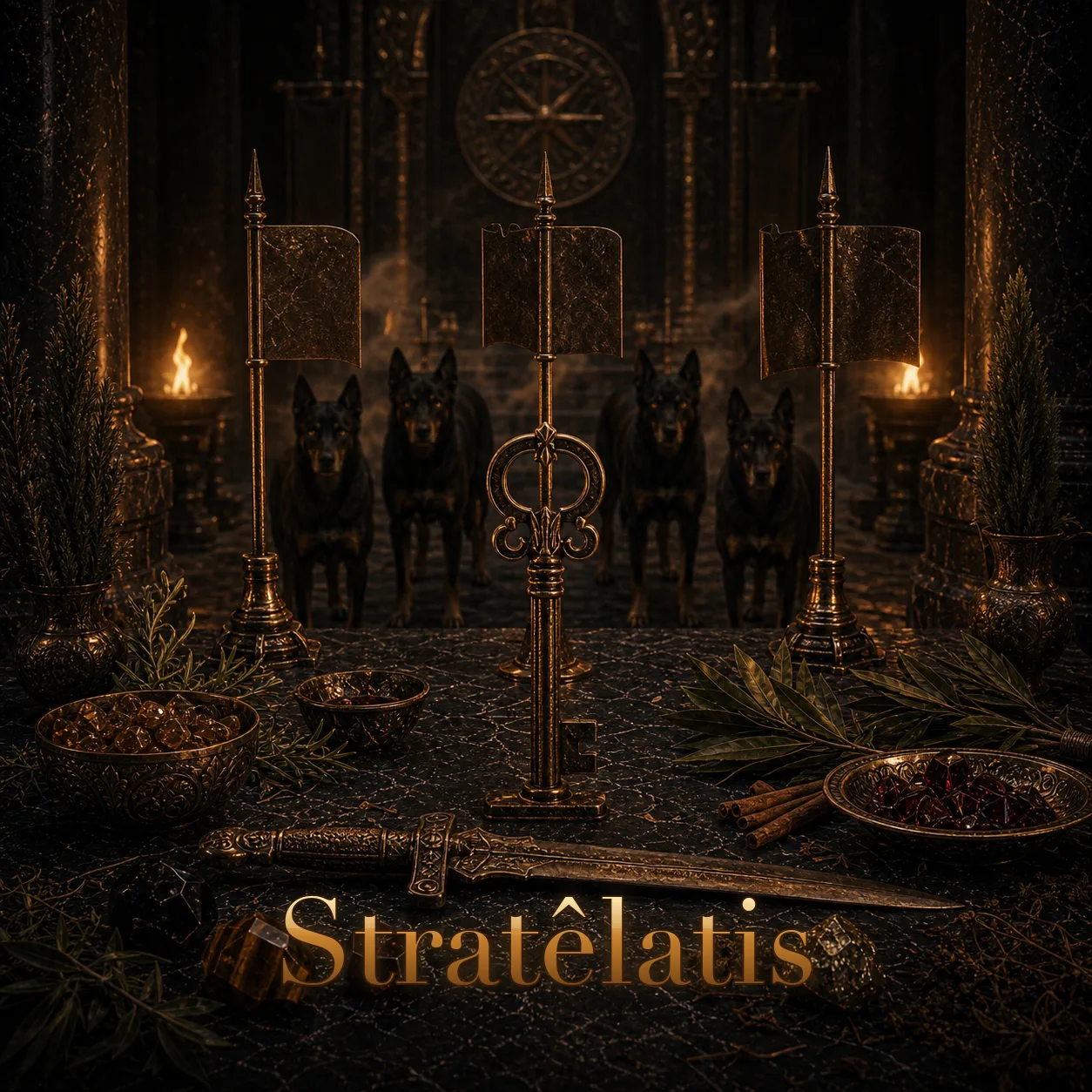 Imagem ritual do epíteto Stratêlatis