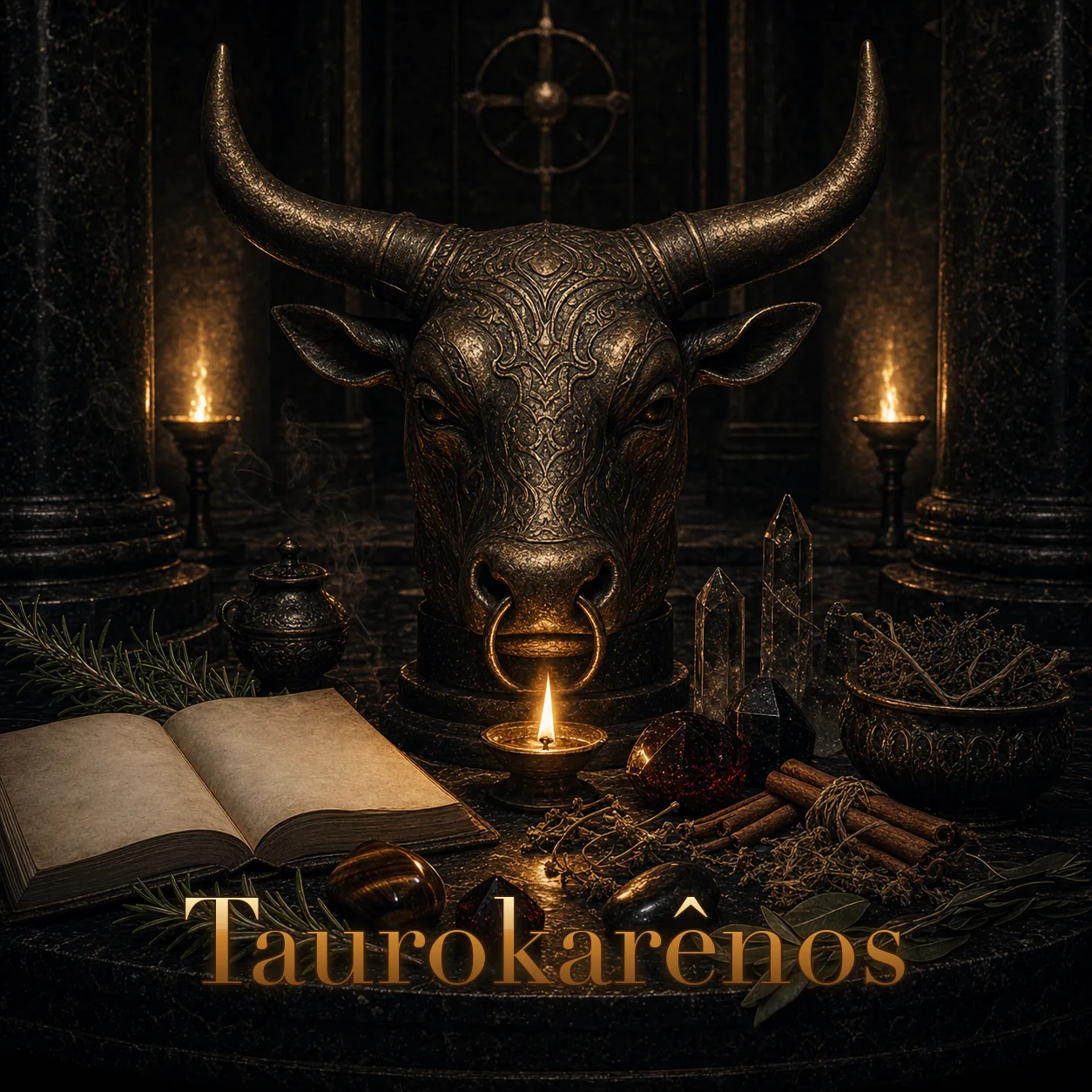 Imagem ritual do epíteto Taurokarênos