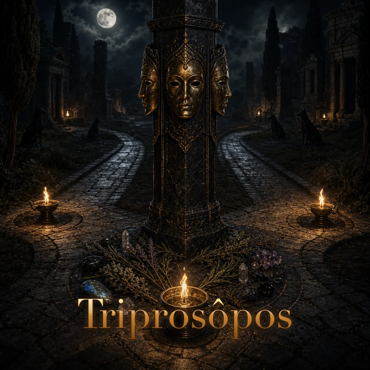 Imagem ritual do epíteto Triprosôpos