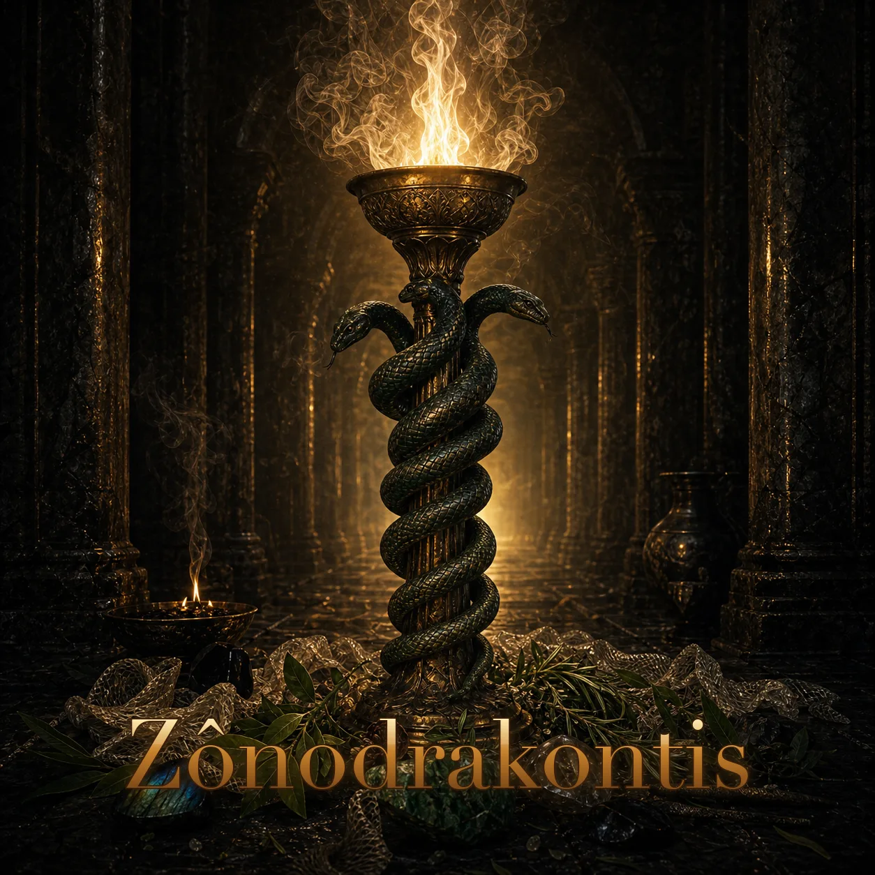 Imagem ritual do epíteto Zônodrakontis