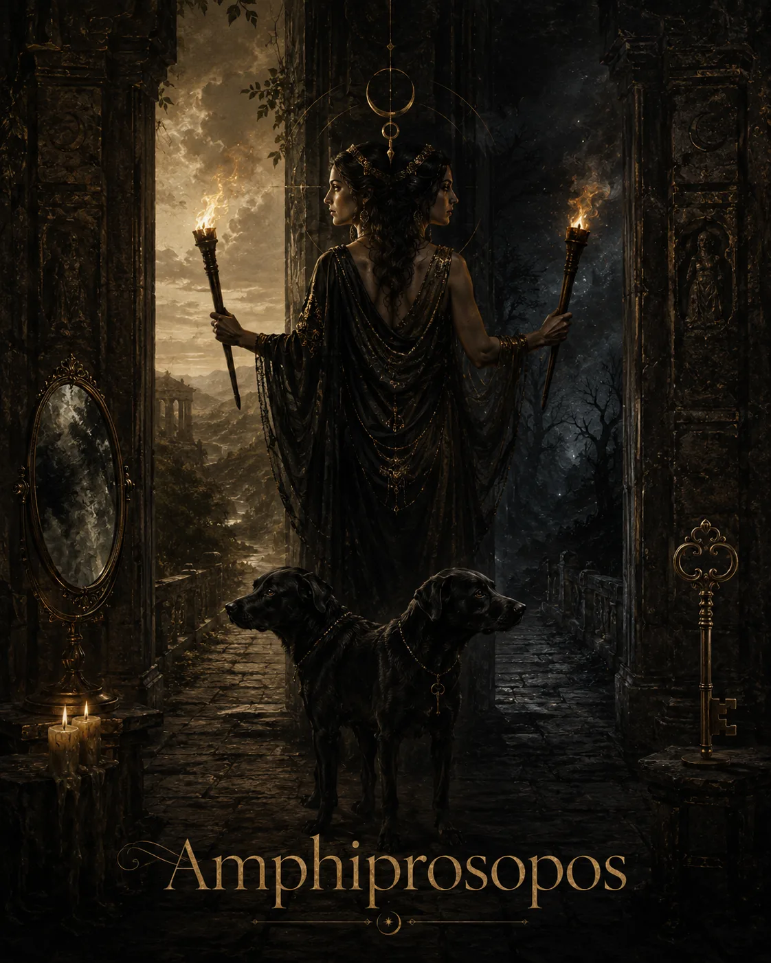 Imagem ritual do epíteto Amphiprosopos
