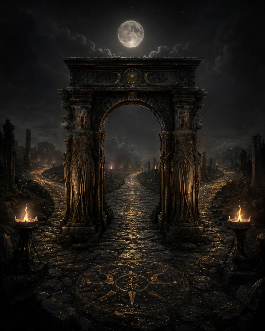 Imagem do portal A Encruzilhada em Epítetos de Hekate