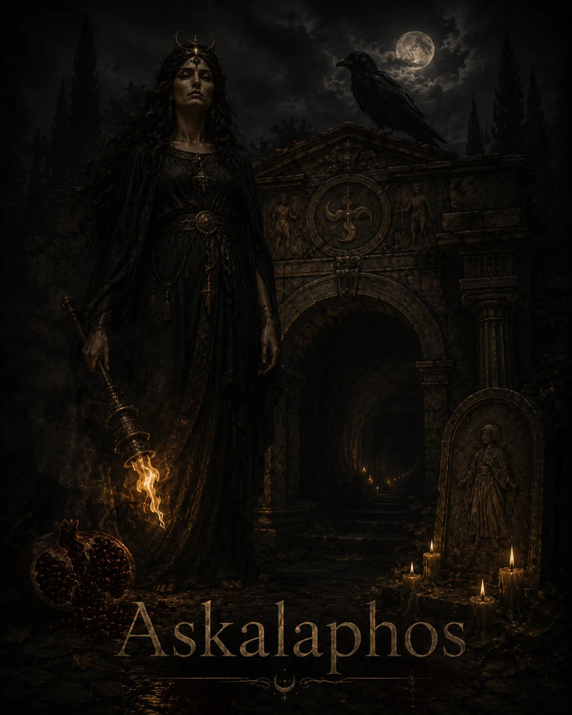 Imagem ritual do epíteto Askalaphos