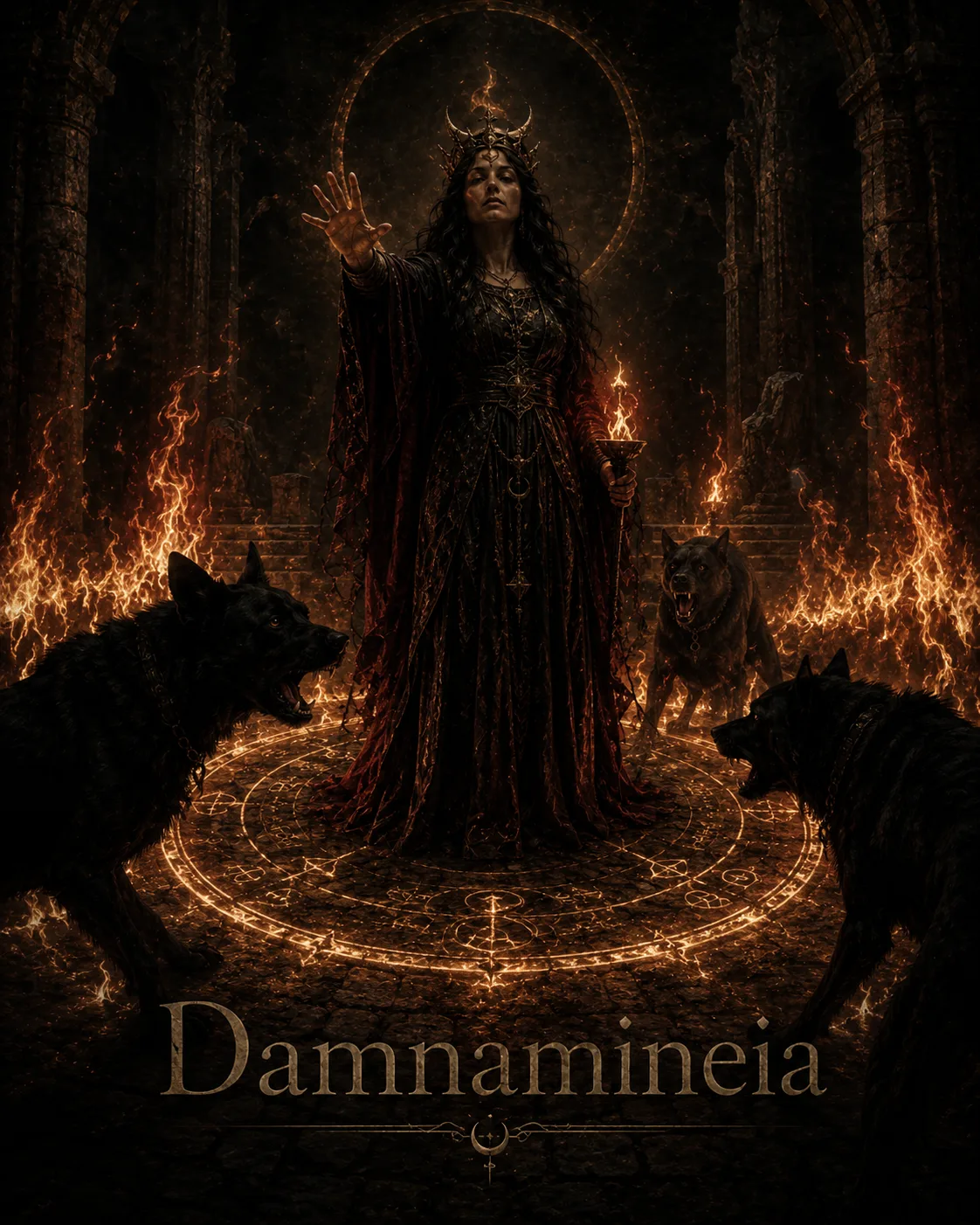 Imagem ritual do epíteto Damnamineia