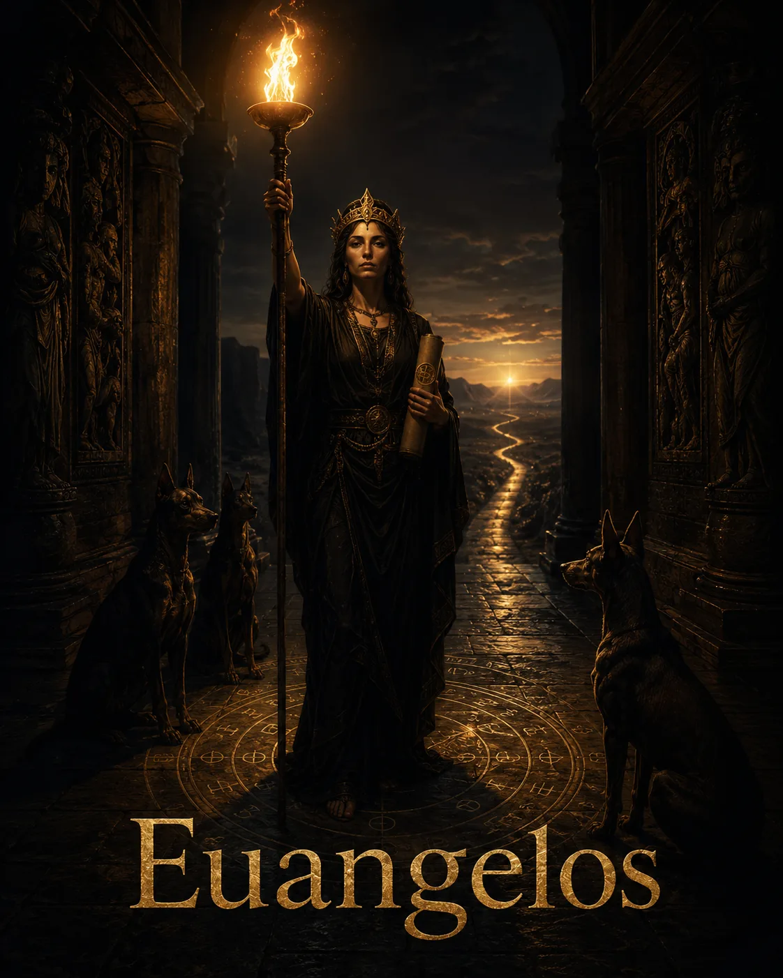 Imagem ritual do epíteto Euangelos