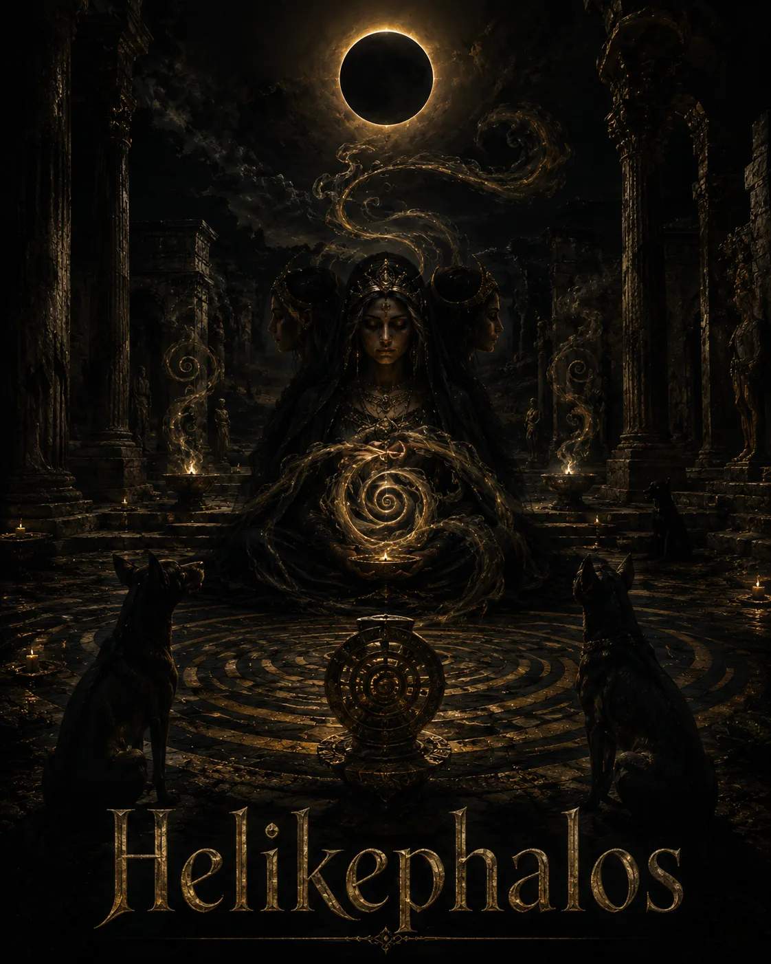 Imagem ritual do epíteto Helikephalos