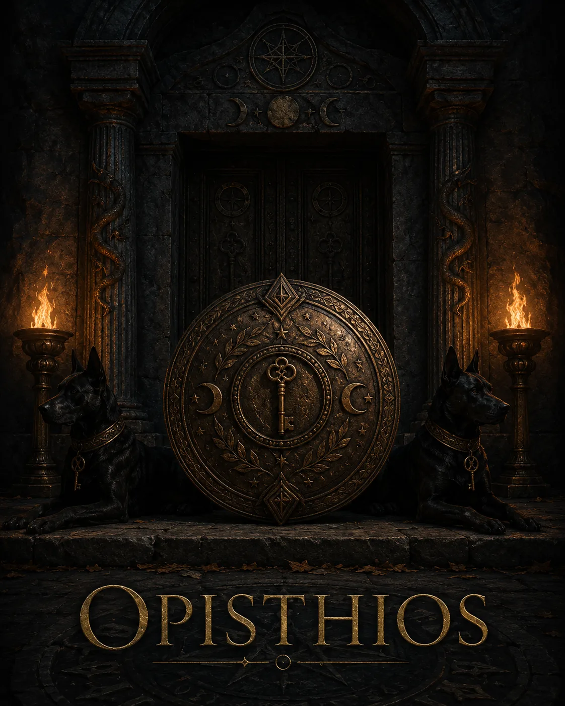 Imagem ritual do epíteto Opisthios