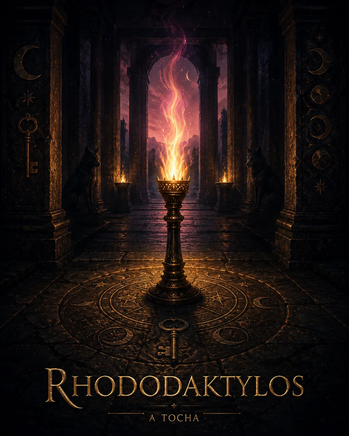 Imagem ritual do epíteto Rhododaktylos