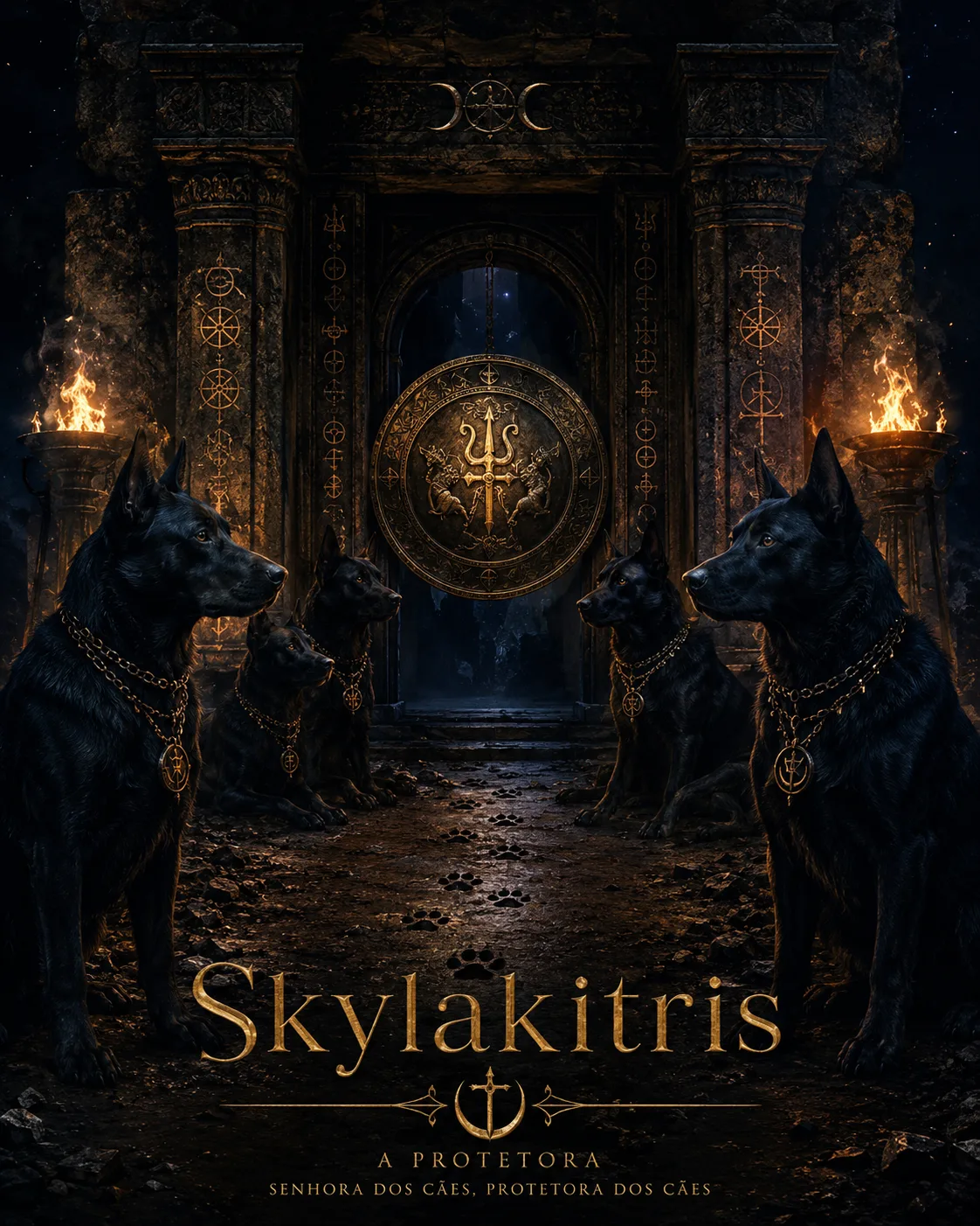 Imagem ritual do epíteto Skylakitris