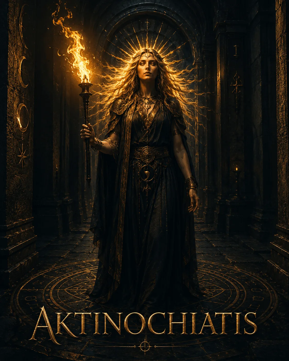 Imagem ritual do epíteto Aktinochiatis