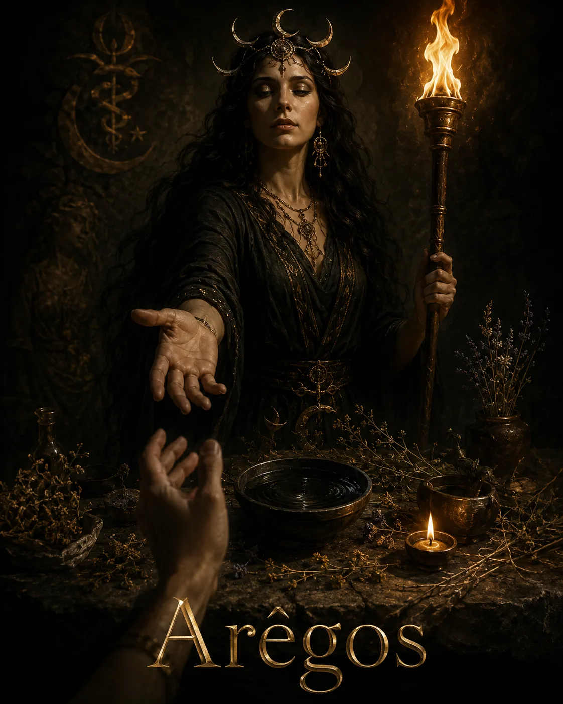 Imagem ritual do epíteto Arêgos