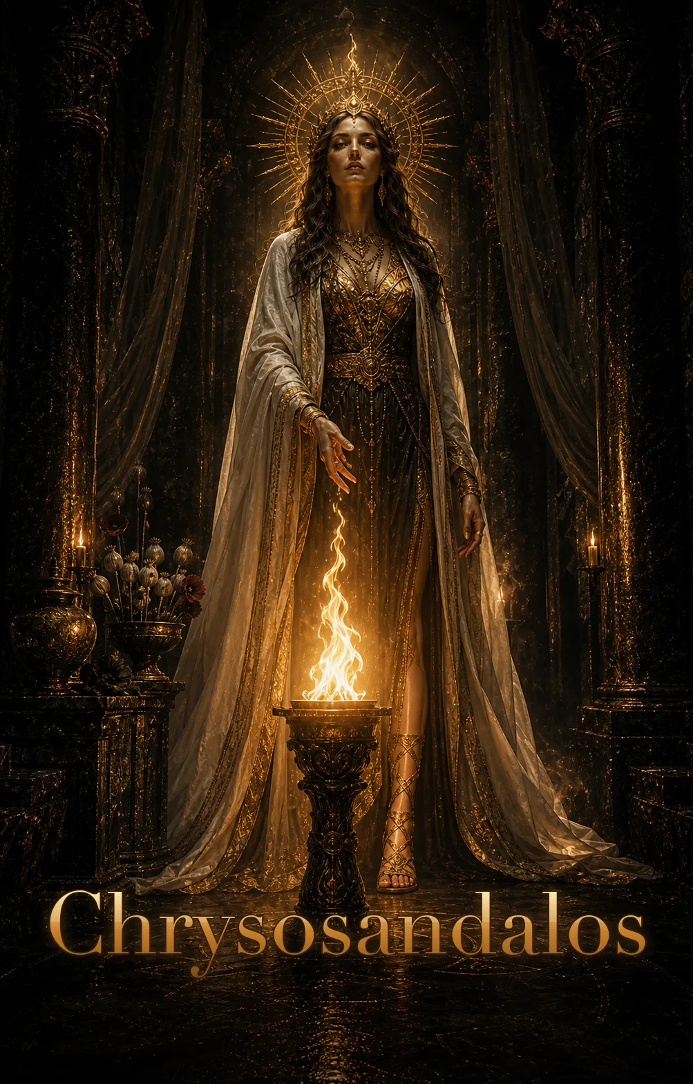Imagem ritual do epíteto Chrysosandalos