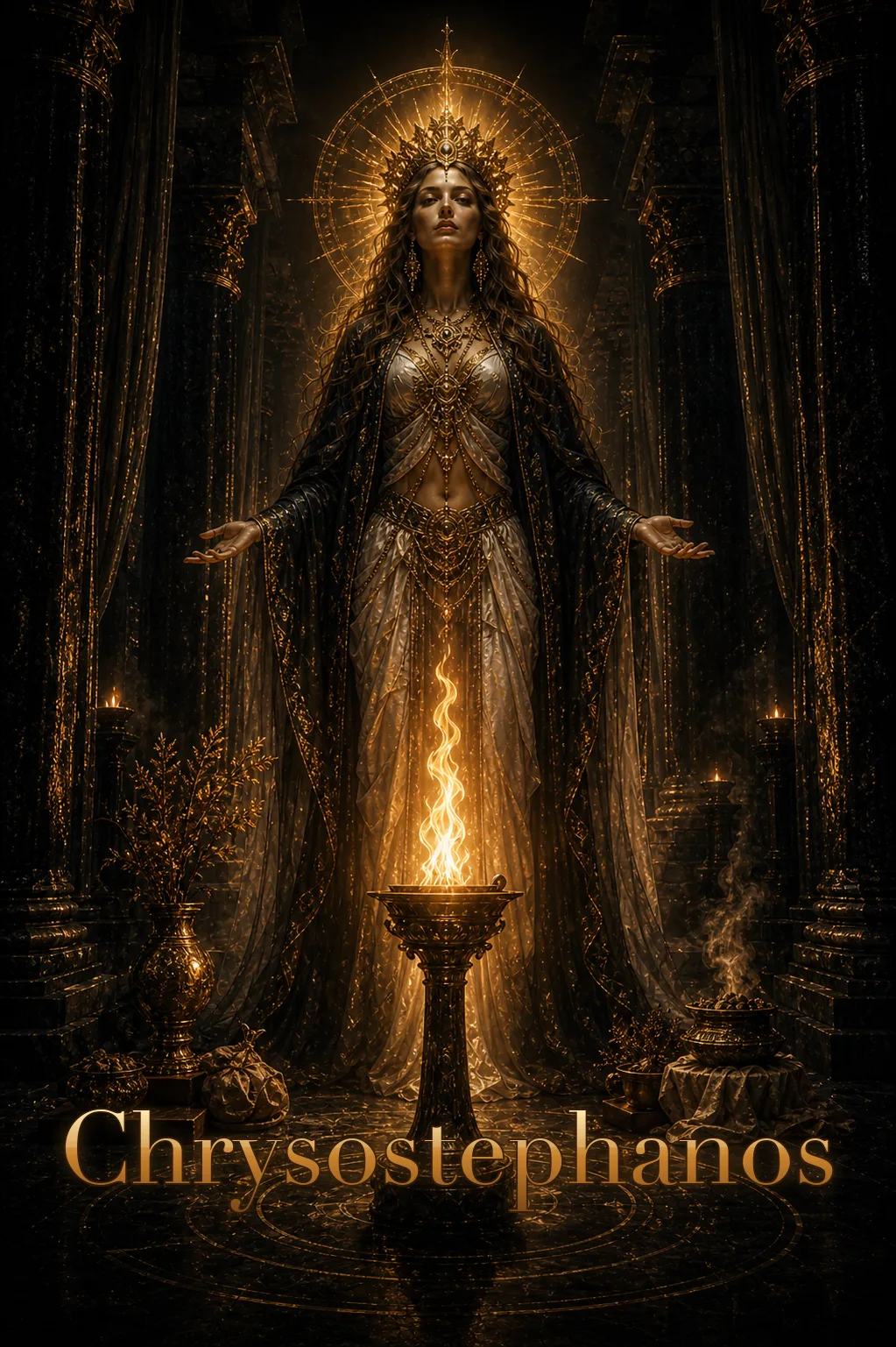 Imagem ritual do epíteto Chrysostephanos