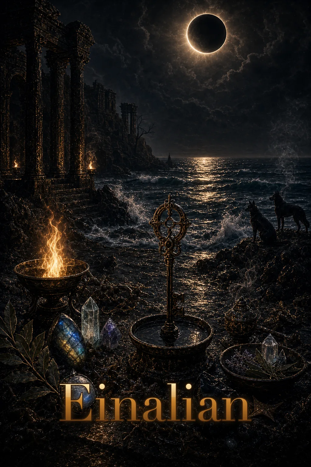 Imagem ritual do epíteto Einalian