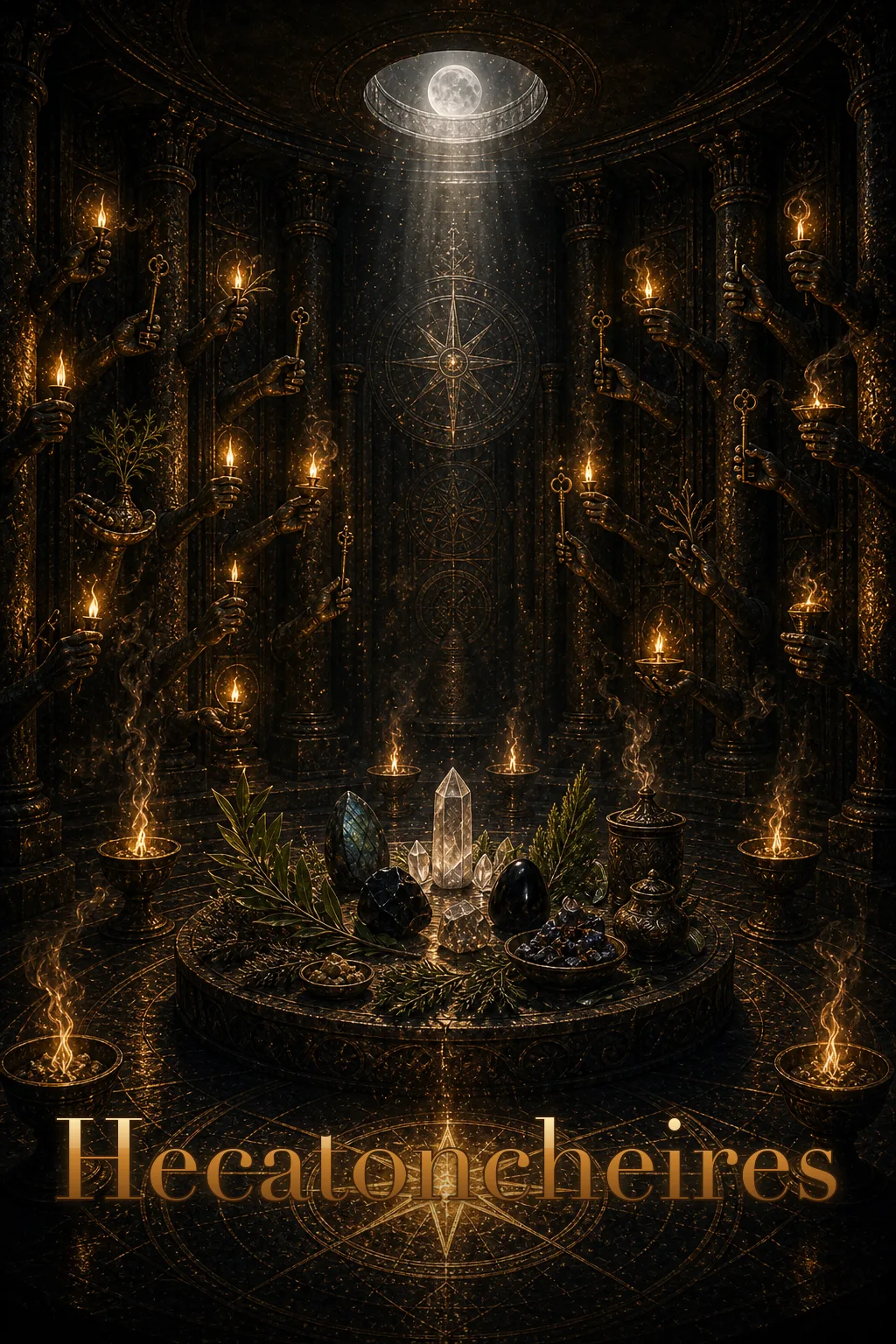 Imagem ritual do epíteto Hecatoncheires