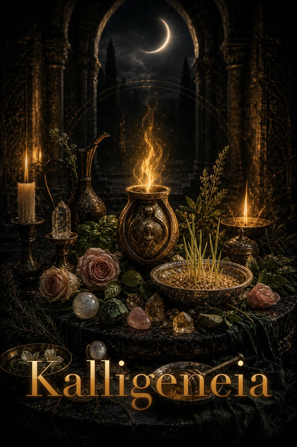 Imagem ritual do epíteto Kalligeneia
