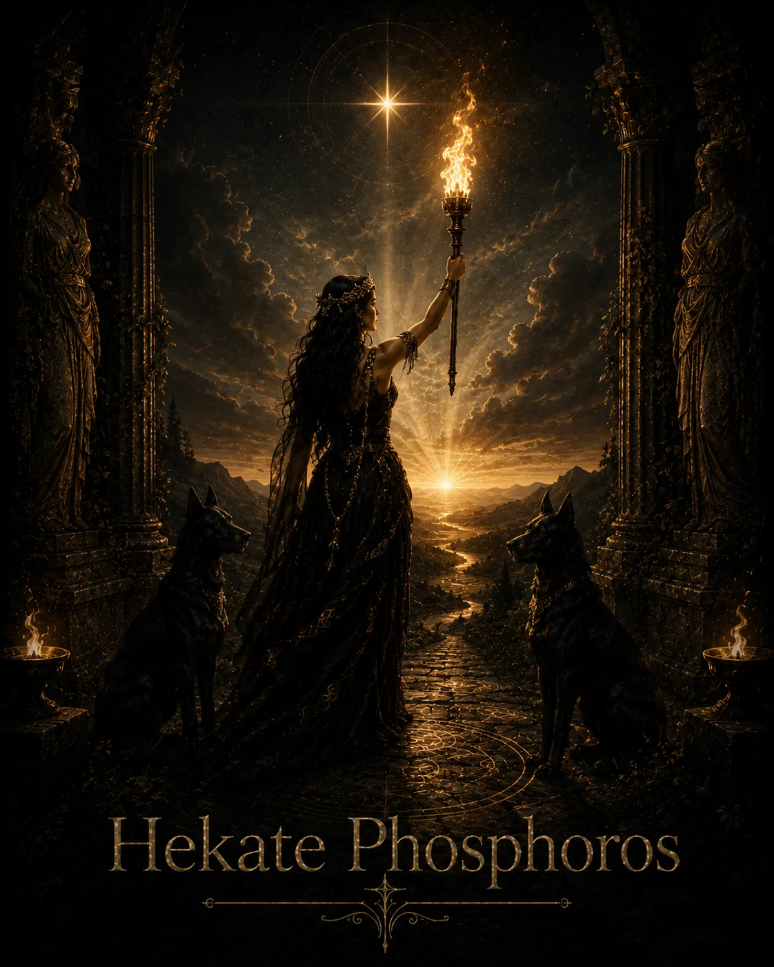 Imagem ritual do epíteto Hekate Phosphoros; Phōsphoros