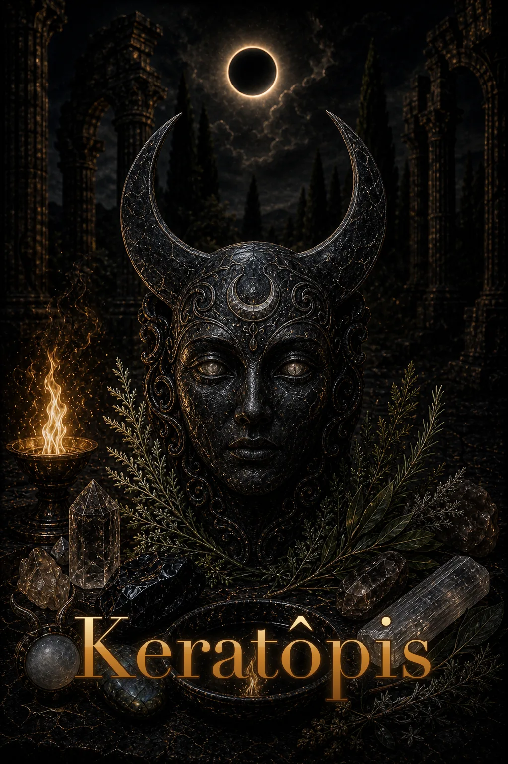 Imagem ritual do epíteto Keratôpis