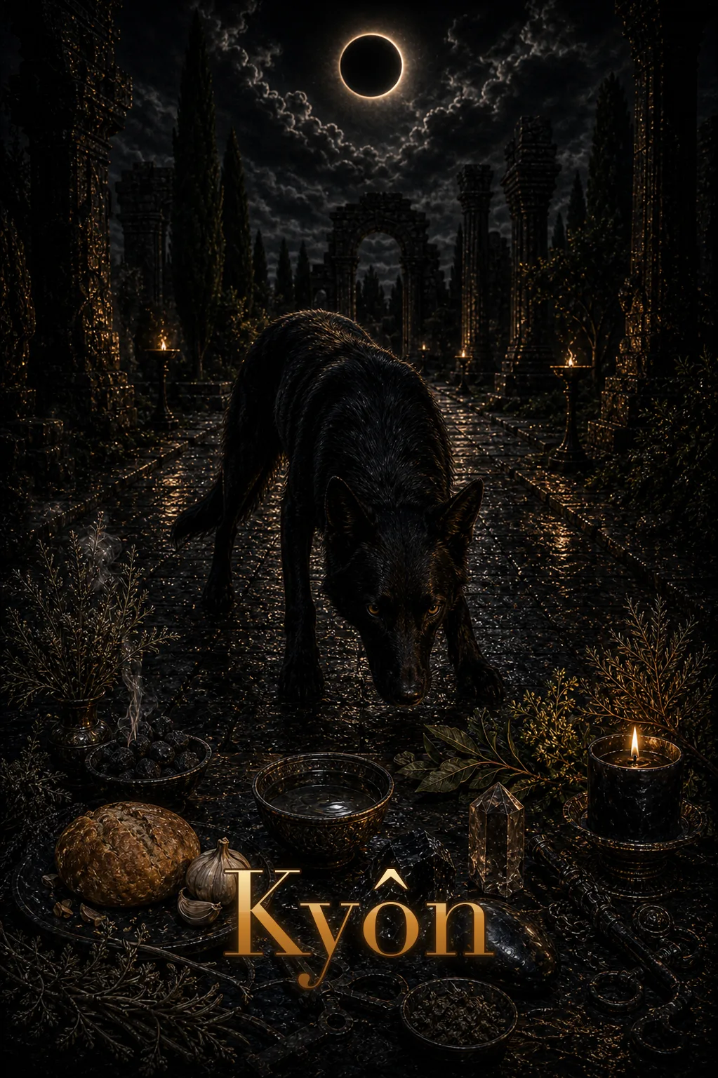 Imagem ritual do epíteto Kyôn