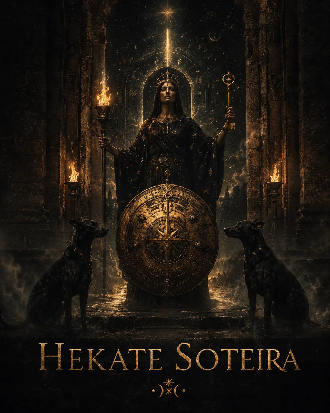 Imagem ritual do epíteto Hekate Soteira; Sōteira