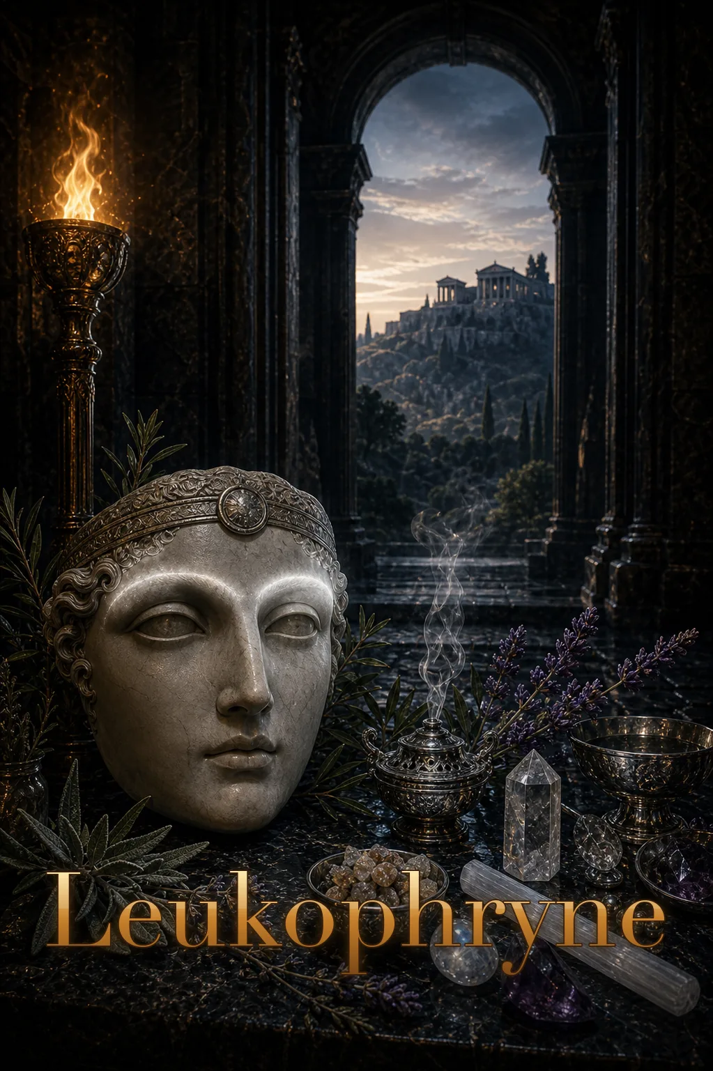 Imagem ritual do epíteto Leukophryne