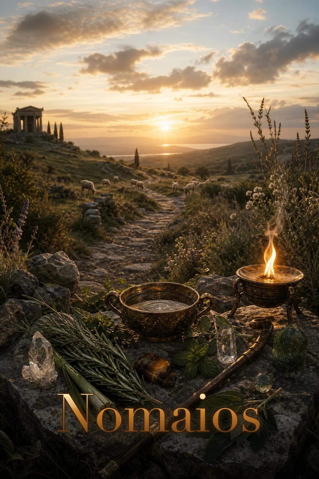 Imagem ritual do epíteto Nomaios
