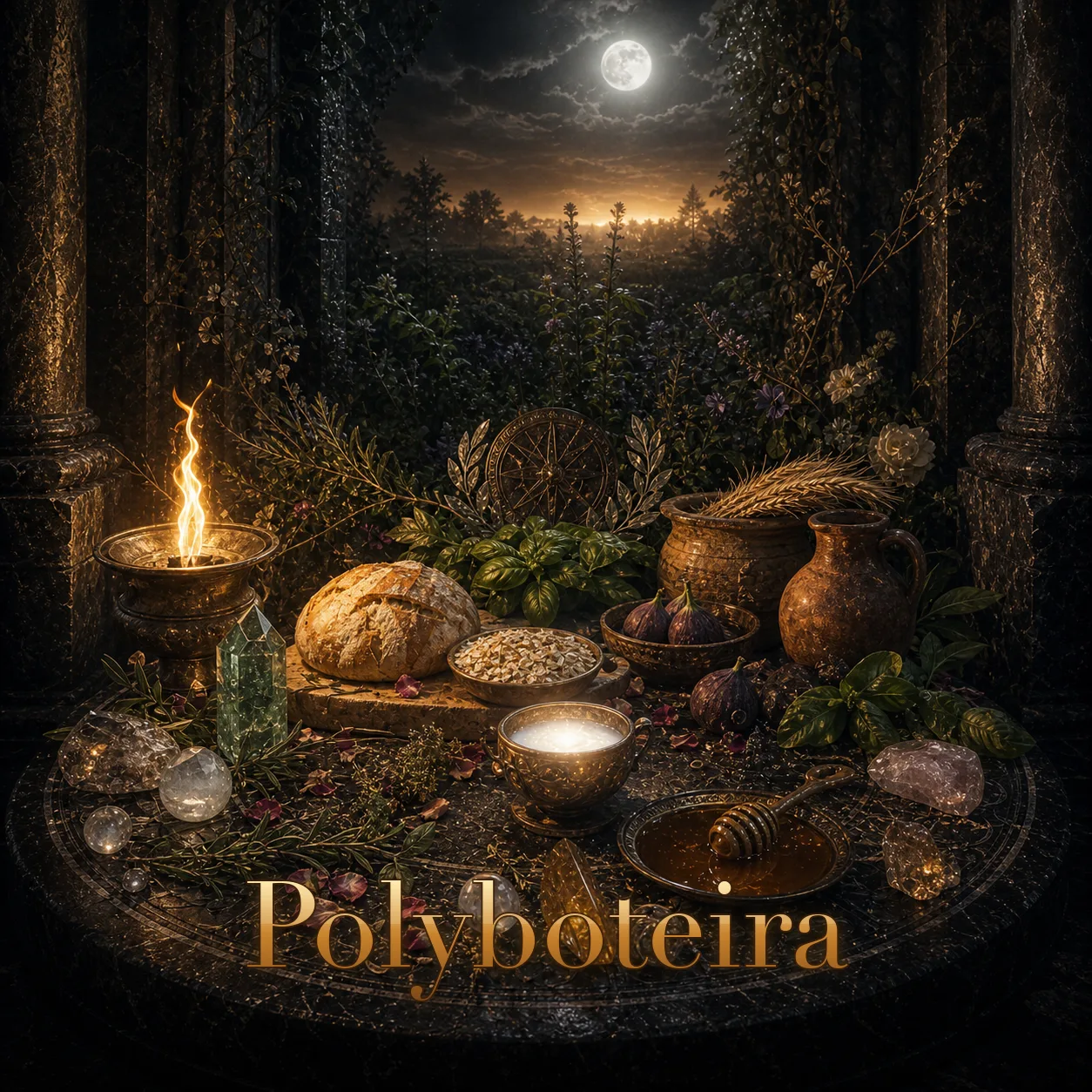 Imagem ritual do epíteto Polyboteira