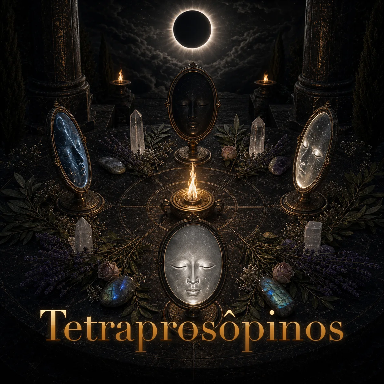 Imagem ritual do epíteto Tetraprosôpinos