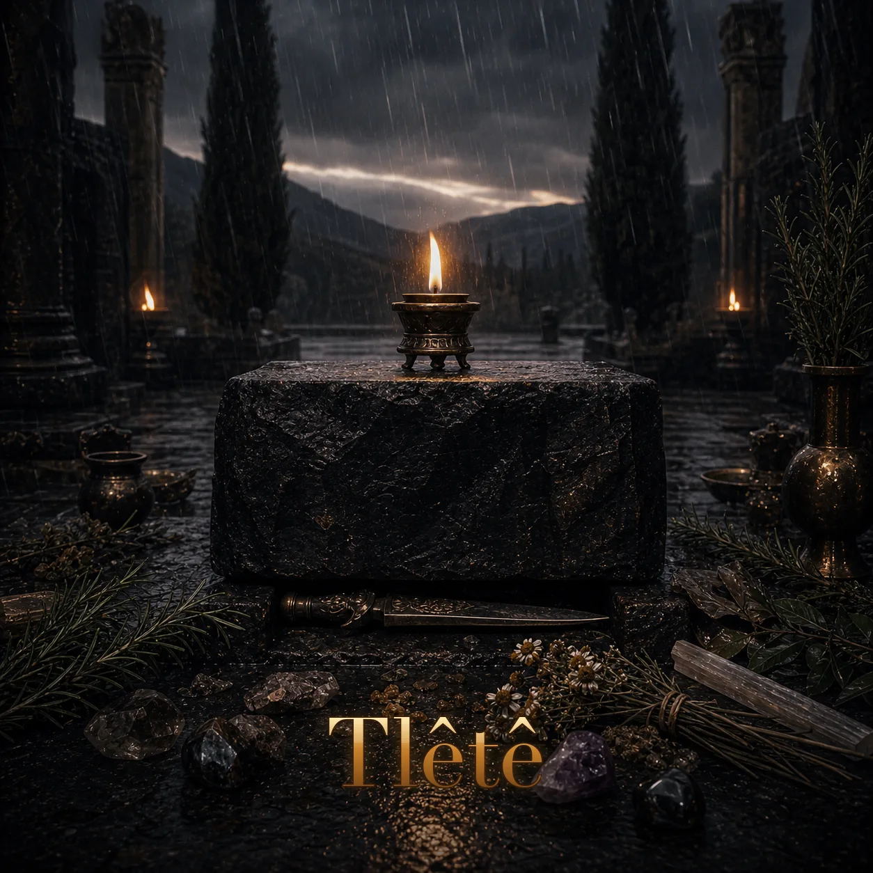 Imagem ritual do epíteto Tlêtê