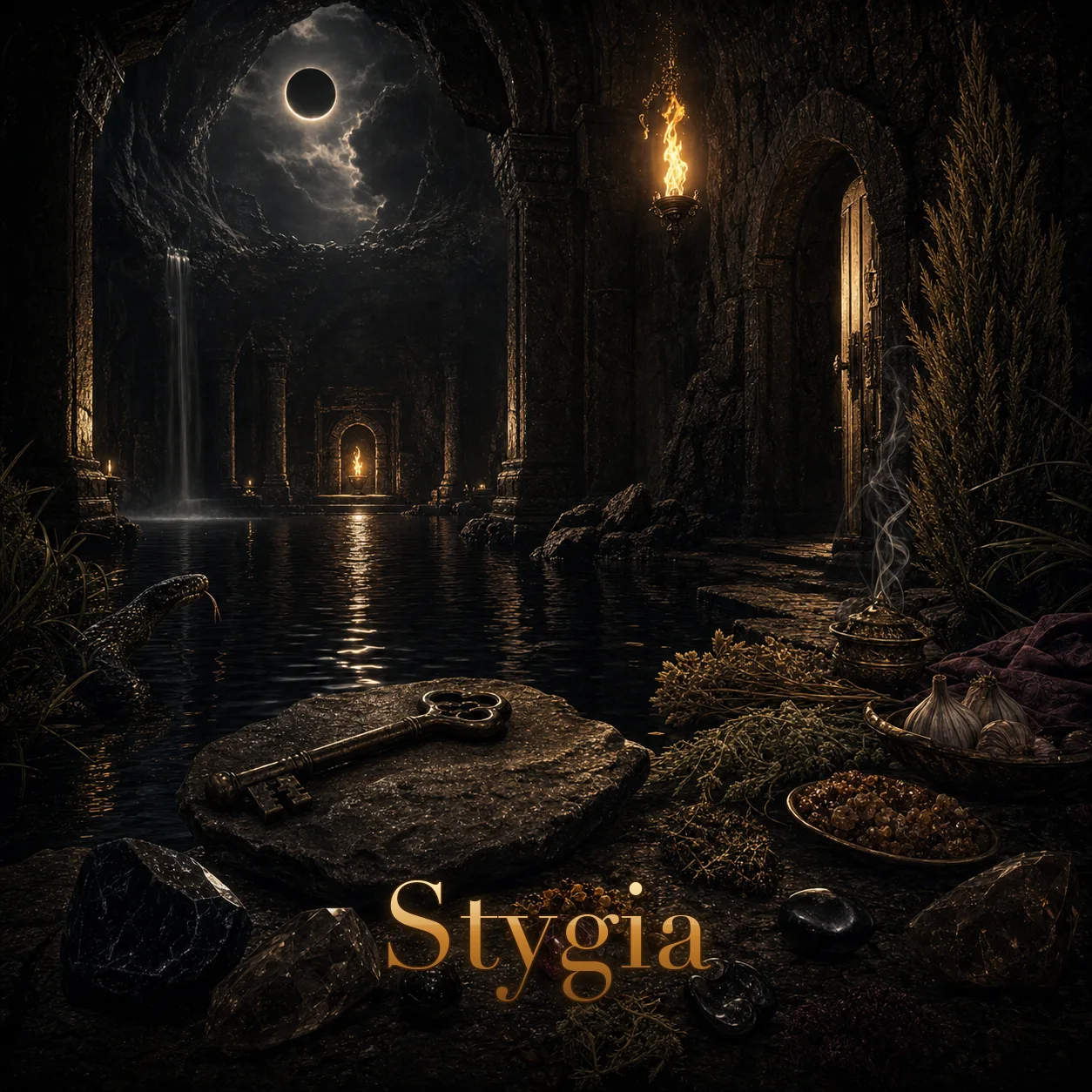 Imagem ritual do epíteto Stygia