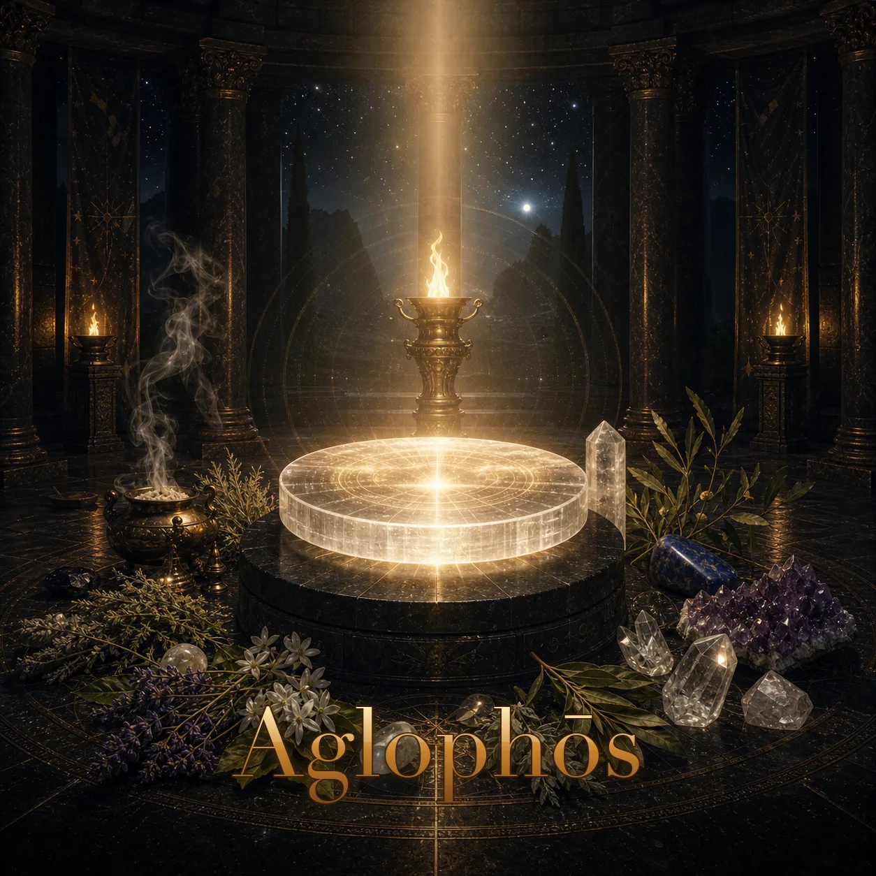 Imagem ritual do epíteto Aglophōs