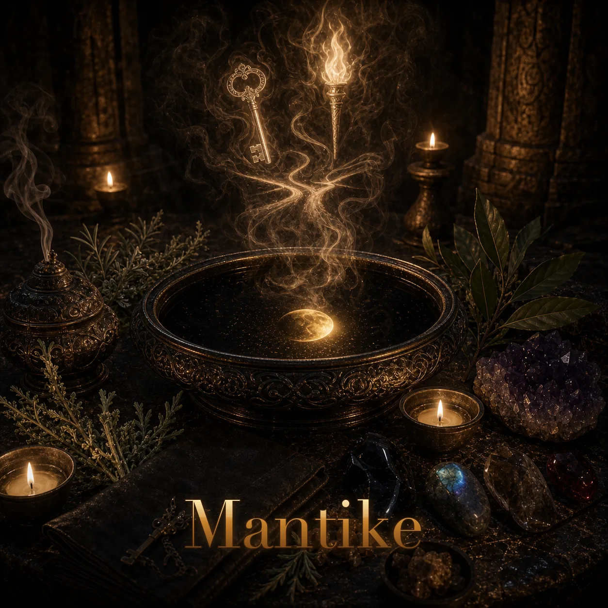 Imagem ritual do epíteto Mantike