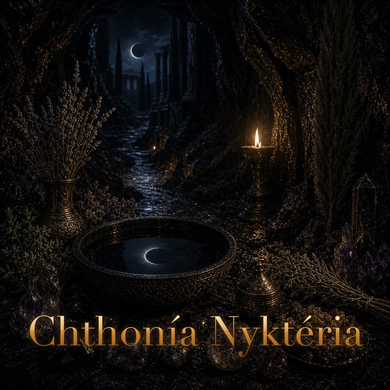 Imagem ritual do epíteto Chthonía Nyktéria