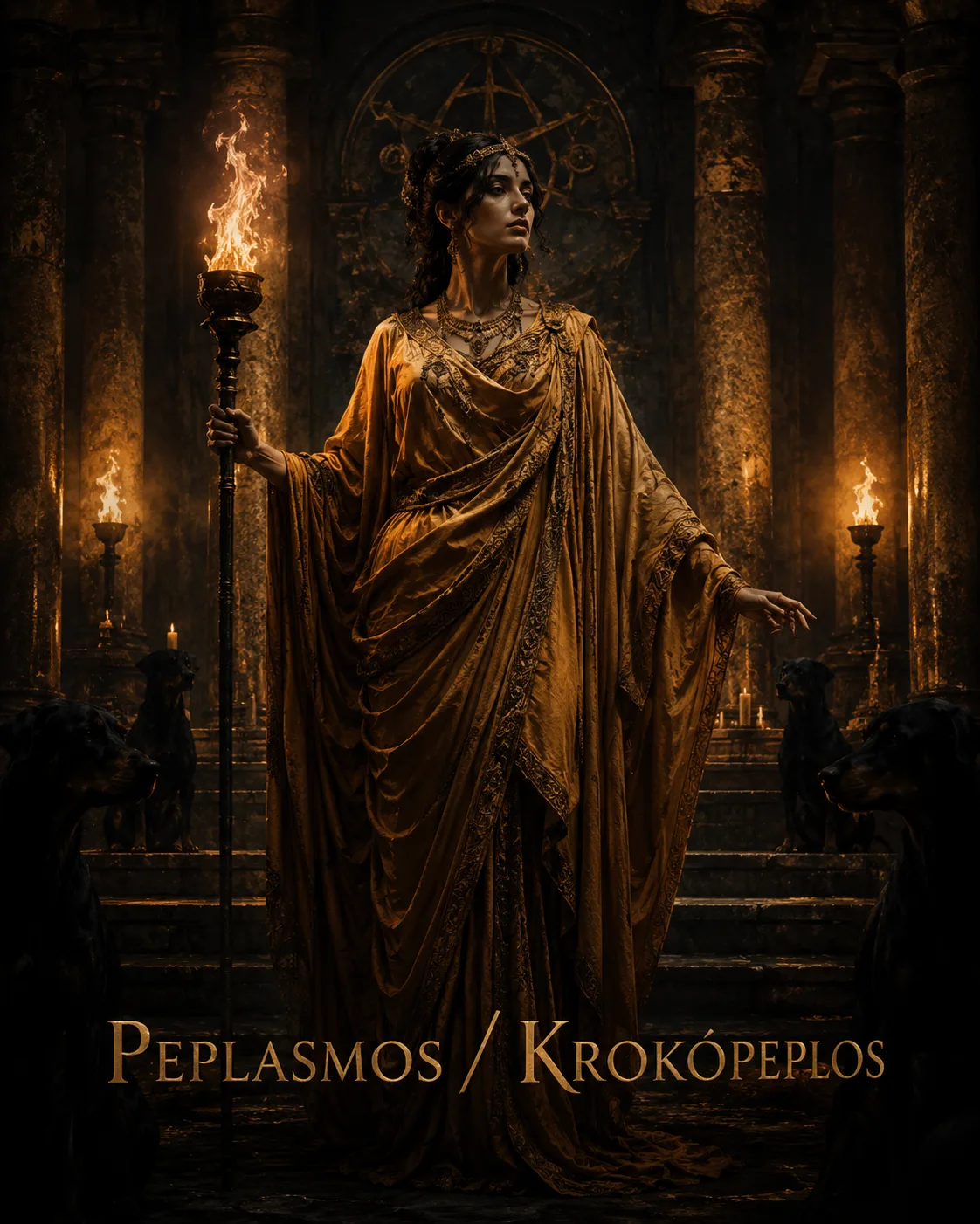 Imagem ritual do epíteto Krokópeplos